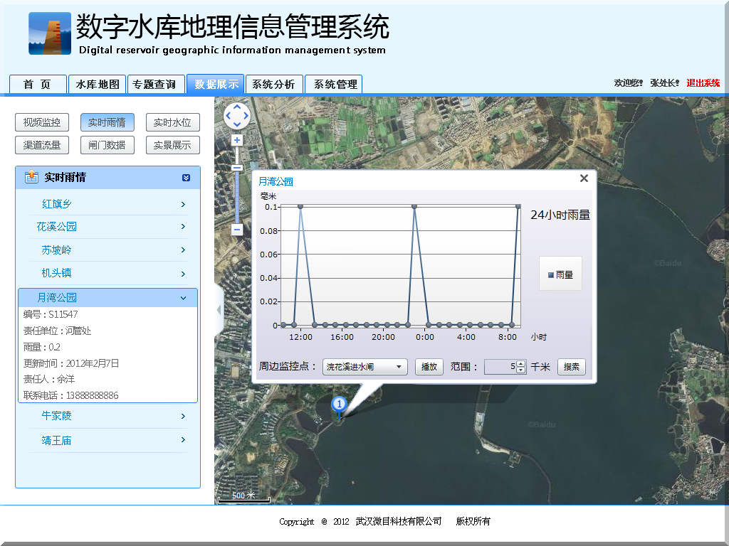 04 数字水库 数据展示 实时雨情